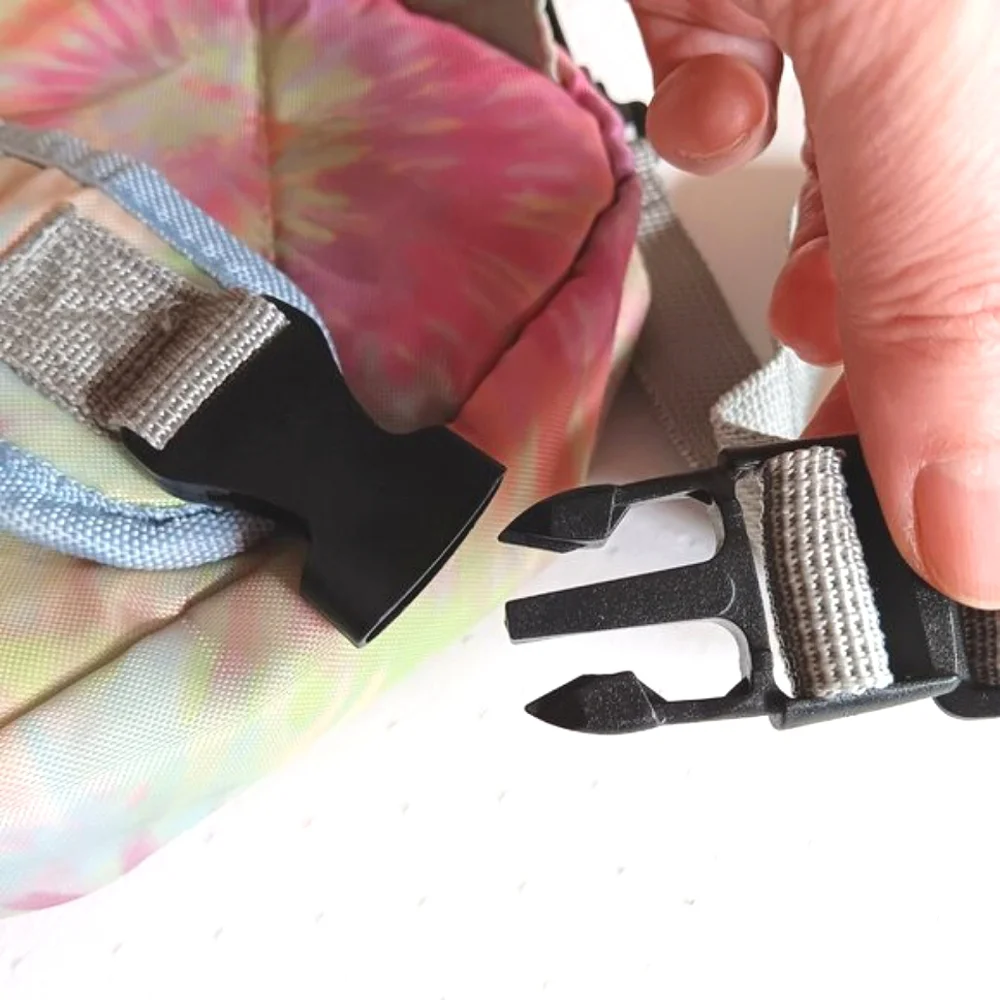 Rainbow Tie-Dye Slingback Bag Colorful Travel Backpack - Picture 7 of 16